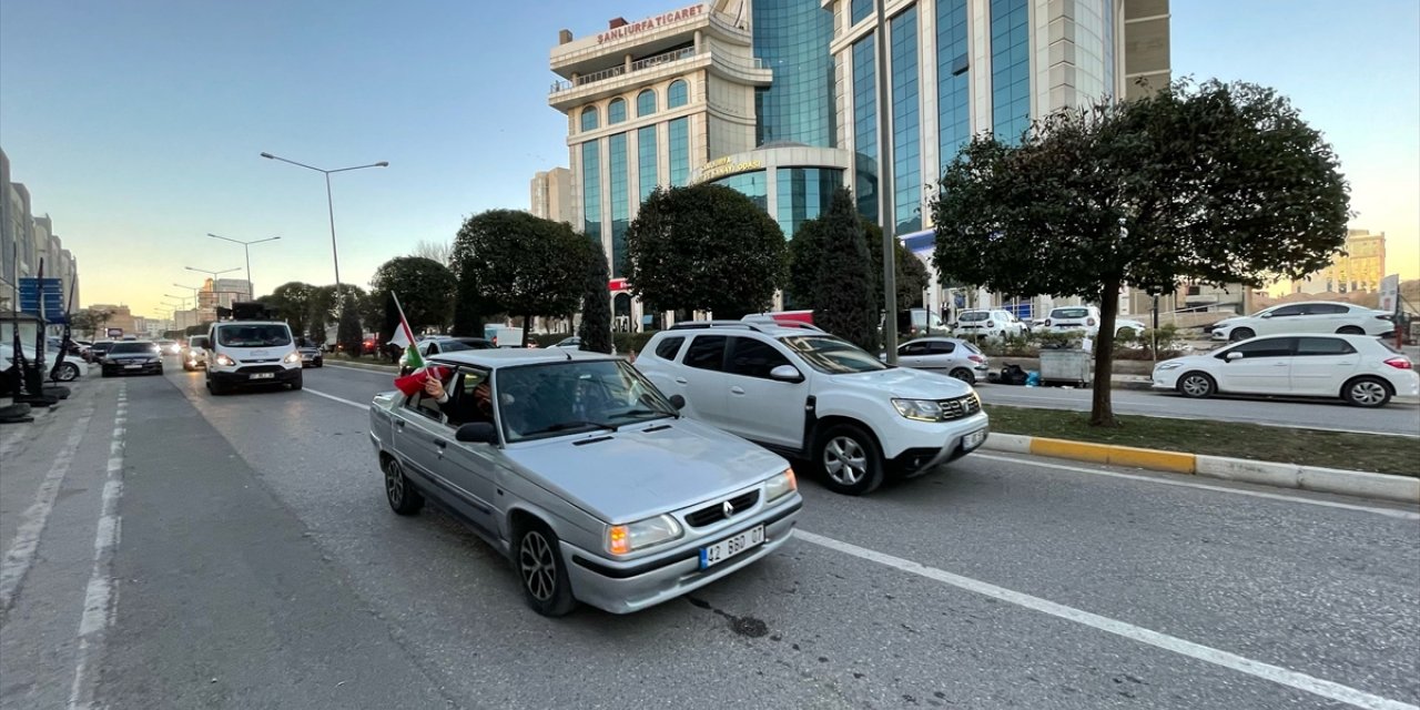 Şanlıurfa'da Filistin'e destek konvoyu düzenlendi