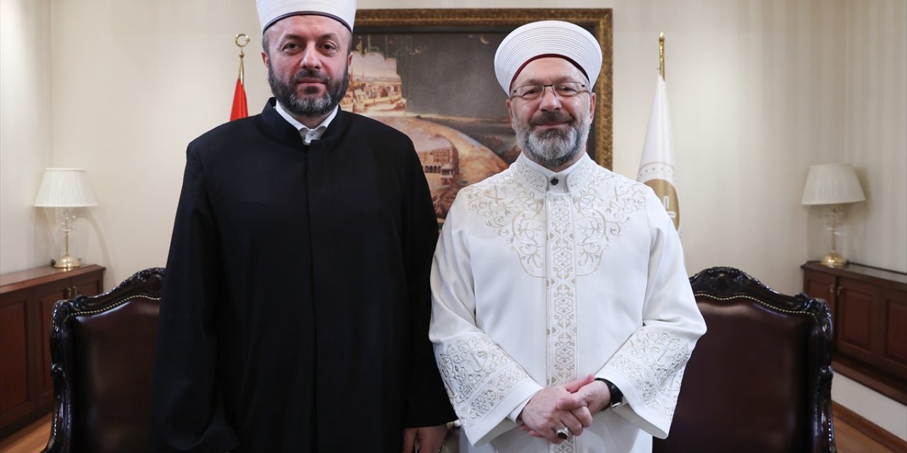 Diyanet İşleri Başkanı Erbaş, Sırbistan İslam Birliği Riyaseti Başkanı Halitoviç ile görüştü