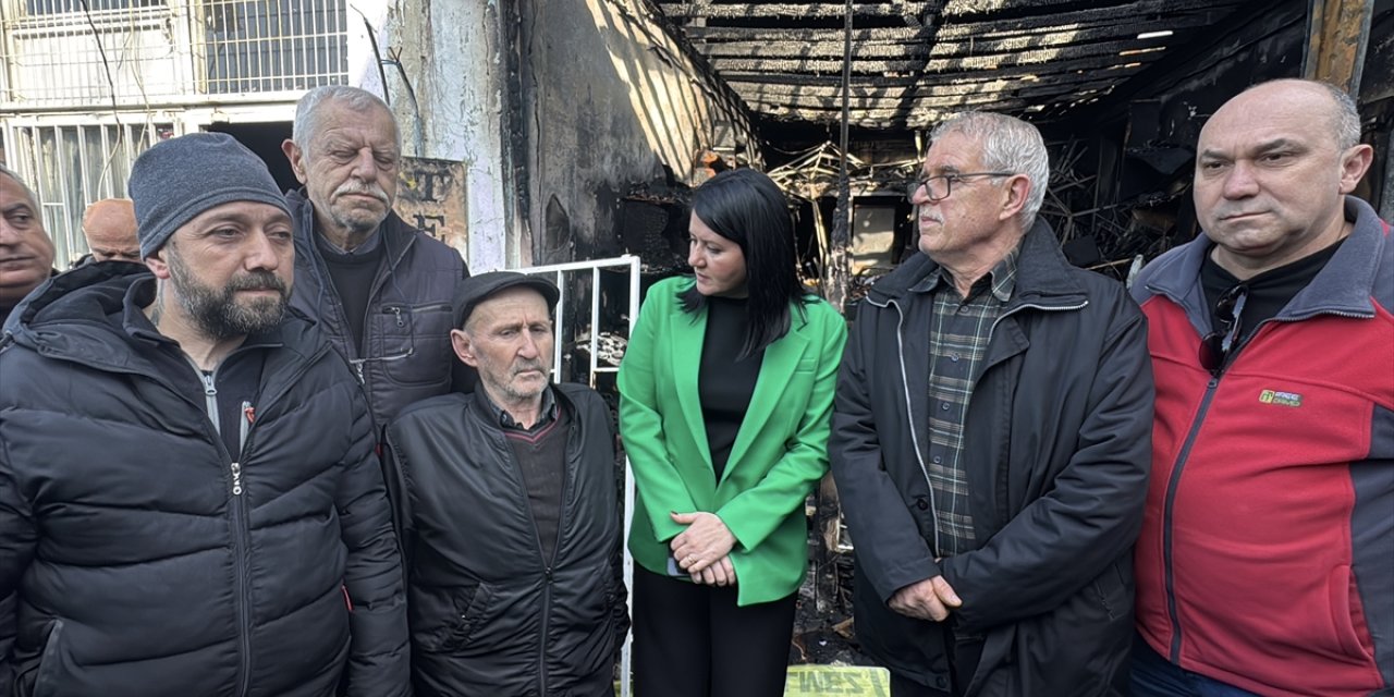 Edirne Belediye Başkanı Akın, yangında zarar gören iş yerlerini ziyaret etti