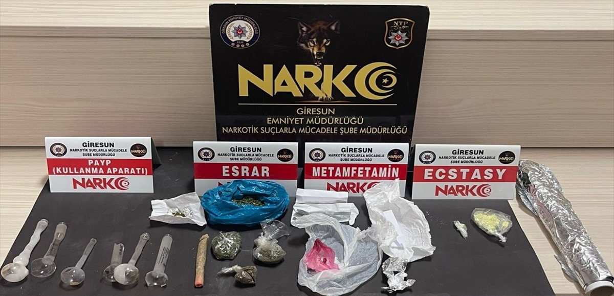 Giresun'da uyuşturucu operasyonunda yakalanan 4 şüpheli tutuklandı