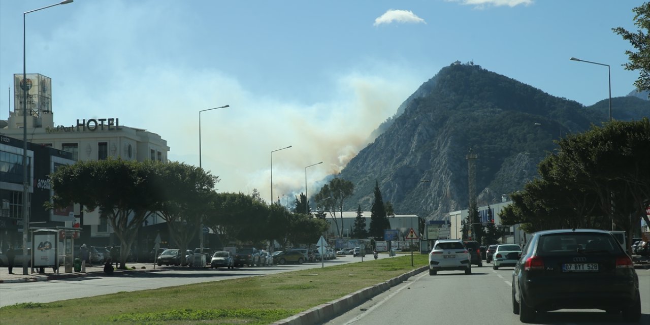 Antalya'da ormanlık alanda çıkan yangına müdahale ediliyor