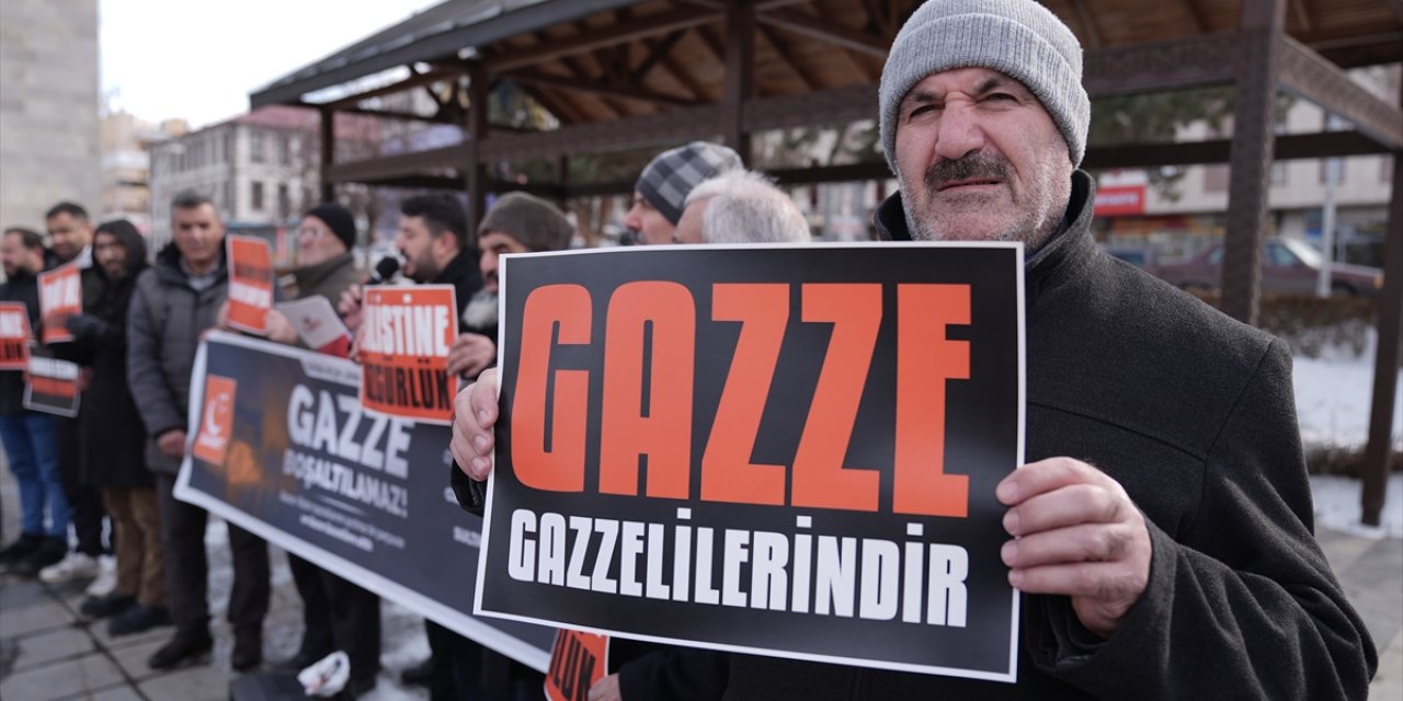 Erzurum'da ABD Başkanı Trump'ın Gazze planına tepki