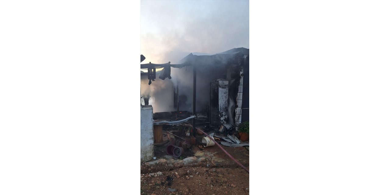 Bodrum'da prefabrik evde çıkan yangın söndürüldü