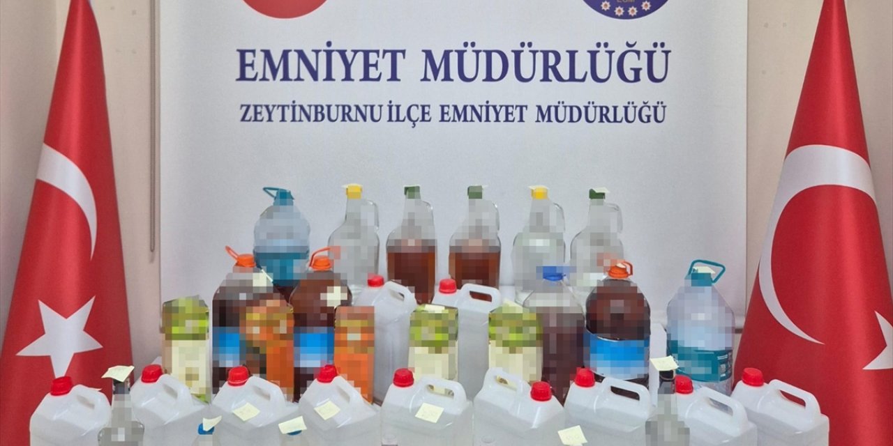 Zeytinburnu'nda iş yerlerinde sahte içki satan 2 zanlı yakalandı