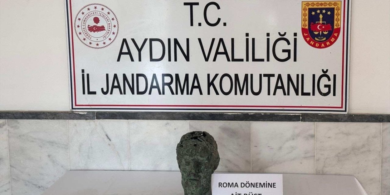 Aydın'da Roma dönemine ait olduğu değerlendirilen büst ele geçirildi