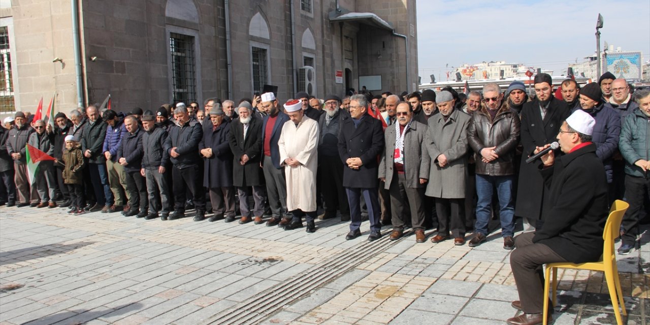 Kayseri'de Filistin'e destek açıklaması yapıldı