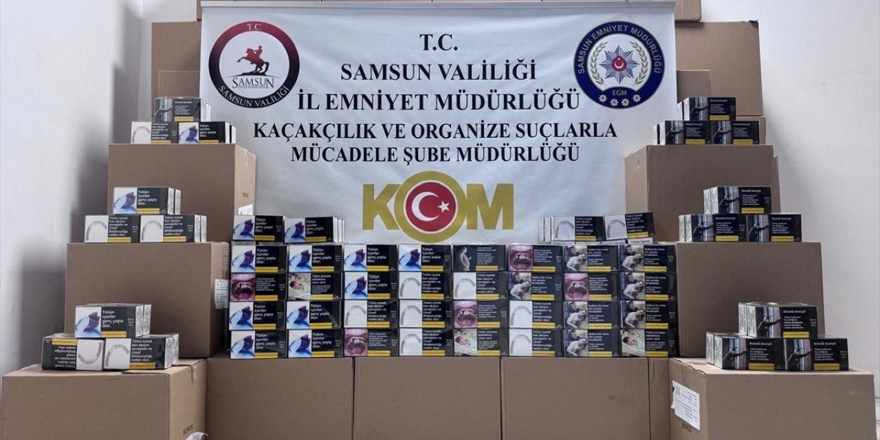 Samsun'da kaçakçılık operasyonunda 790 bin makaron ele geçirildi
