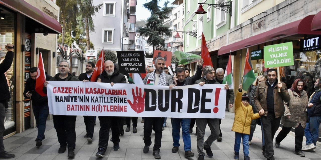 Trabzon ve Ordu'da Filistin'e destek yürüyüşü düzenlendi