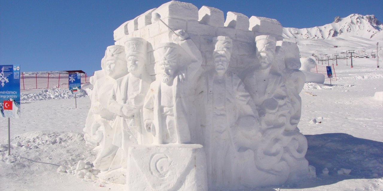 Erciyes'teki kar sanata dönüşecek