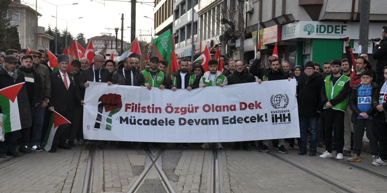Eskişehir'de ABD Başkanı Trump'ın Gazze'ye yönelik sözleri protesto edildi