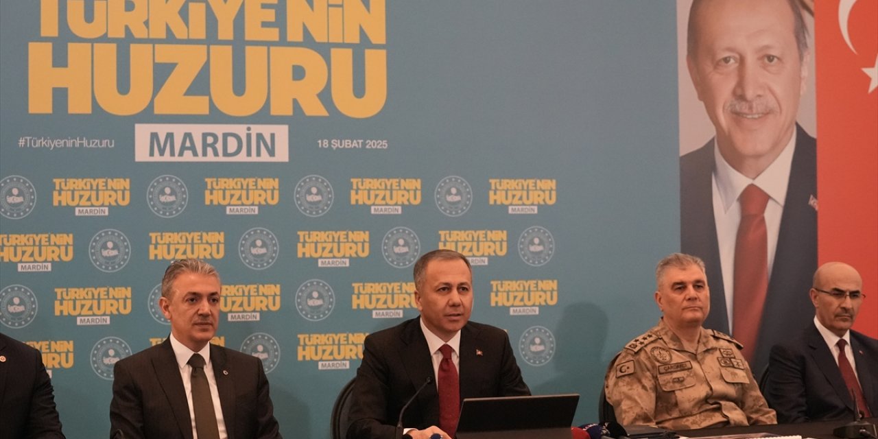 İçişleri Bakanı Yerlikaya, Mardin'de "Türkiye'nin Huzuru Toplantısı"nda konuştu: