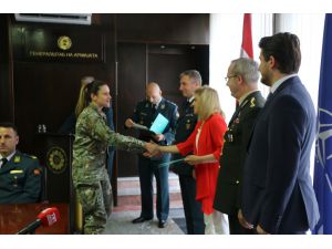 Kuzey Makedonya'nın askeri personeline Türkçe sertifika