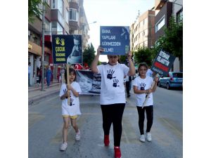 Amasya’da çocuk istismarına tepki yürüyüşü
