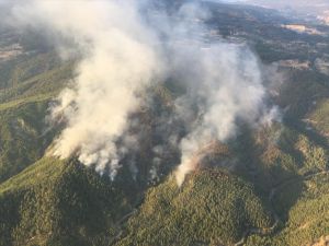Antalya'nın Kaş ilçesindeki orman yangını