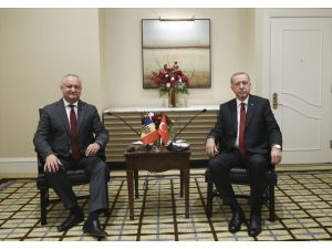Cumhurbaşkanı Erdoğan, Moldova Cumhurbaşkanı Dodon ile görüştü
