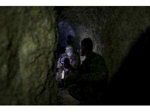 Tel Abyad'da YPG/PKK'lıların kazdığı tüneller ortaya çıkarıldı