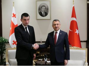 Fuat Oktay Gürcistan Başbakanı Gakharia ile görüştü