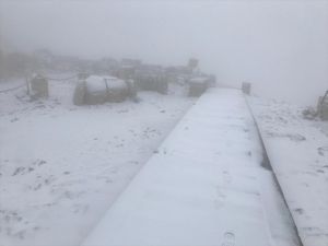 Nemrut Dağı'na mevsimin ilk karı düştü
