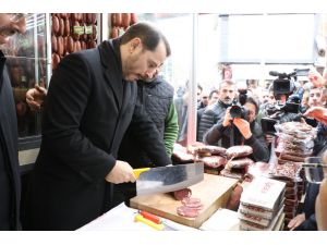 Bakan Albayrak'tan pastırmacı esnafına ziyaret