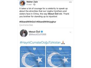 Mahir Zain'den Mesut Özil'e Uygur Türkleri konusunda destek