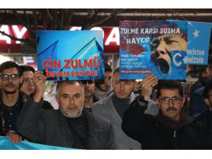 Çin'in Doğu Türkistan politikaları Edirne ve Tekirdağ'da protesto edildi