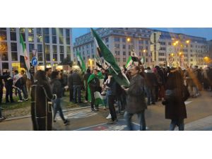 Brüksel'de İdlib'e yönelik saldırılar protesto edildi
