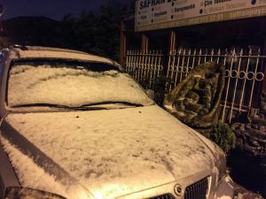 İstanbul'da kısa süreli kar ve dolu yağışı