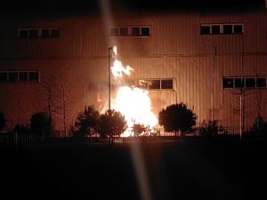 Trabzon'da atletizm stadının yakıt tankında yangın çıktı