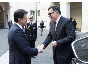 İtalya Başbakanı Conte, Libyalı mevkidaşı Serrac ile görüştü: