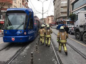 Güngören'de bir kişinin yaralandığı kaza, tramvay seferlerini etkiledi