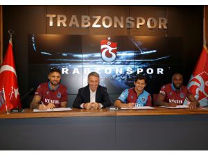 Trabzonspor, yeni transferleri Guilherme, Da Costa ve Manoel için imza töreni düzenledi