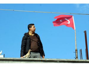 Hatay Reyhanlı'da sınır mahallesi bayraklarla donatıldı