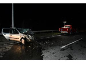 Tekirdağ'da iki otomobilin çarpıştığı kazada sürücülerden biri öldü