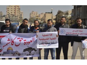 Gazzeli ziraat mühendislerinden ABD'nin sözde barış planı karşıtı gösteri