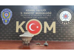 Adana'da tarihi eser kaçakçılığı operasyonunda 3 zanlı yakalandı