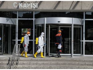 Ankara Adliyesinde koronavirüs önlemleri