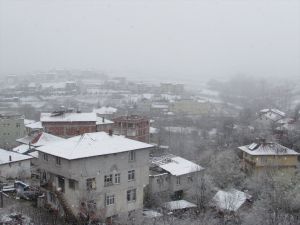 Samsun'da kar yağışı