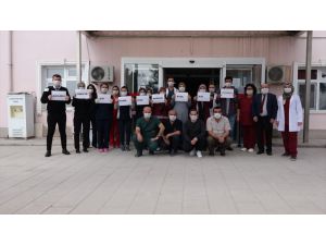 Burdur'da "Evde kal" çağrısına görüntülü destek