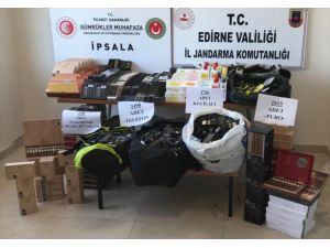 Edirne'de 1 milyon 245 bin liralık kaçak elektronik eşya ve malzeme ele geçirildi