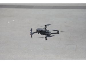 Rize'de "drone" ile maske ve sosyal mesafe denetimi yapılıyor