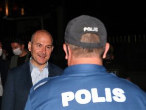 İçişleri Bakanı Soylu, Başkentteki polis kontrol noktasını ziyaret etti