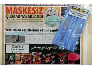 Kırklareli'nde yerel bir gazete ücretsiz maske dağıtmaya başladı