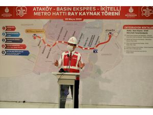 İkitelli-Ataköy Metro Hattı'nda rayların döşenmesine başlandı