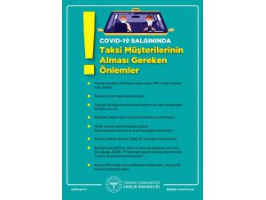 Sağlık Bakanlığından taksi durakları, şoför ve müşteriler için uyarı afişleri