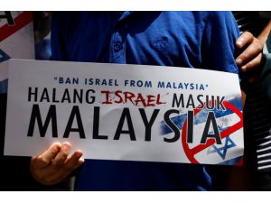 Malezya hükümetinin İsrail yasağına destek eylemi