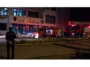 Sinop Emniyet Müdürlüğü binasında yangın çıktı