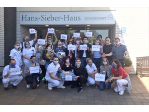 Almanya'da Allach Camisi Derneği, huzurevi çalışanları için maske hazırladı