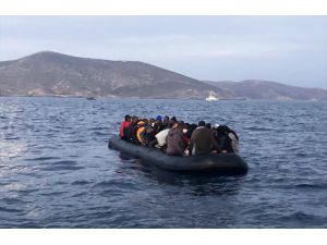 Bodrum'da Türk kara sularına geri itilen 41 sığınmacı kurtarıldı