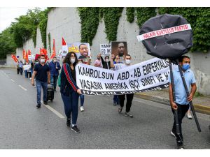 ABD'nin İstanbul Başkonsolosluğu önünde George Floyd protestosu