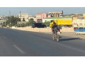 Gaziantep'te trafiği tehlikeye düşüren motosiklet sürücüsüne 3 bin lira ceza